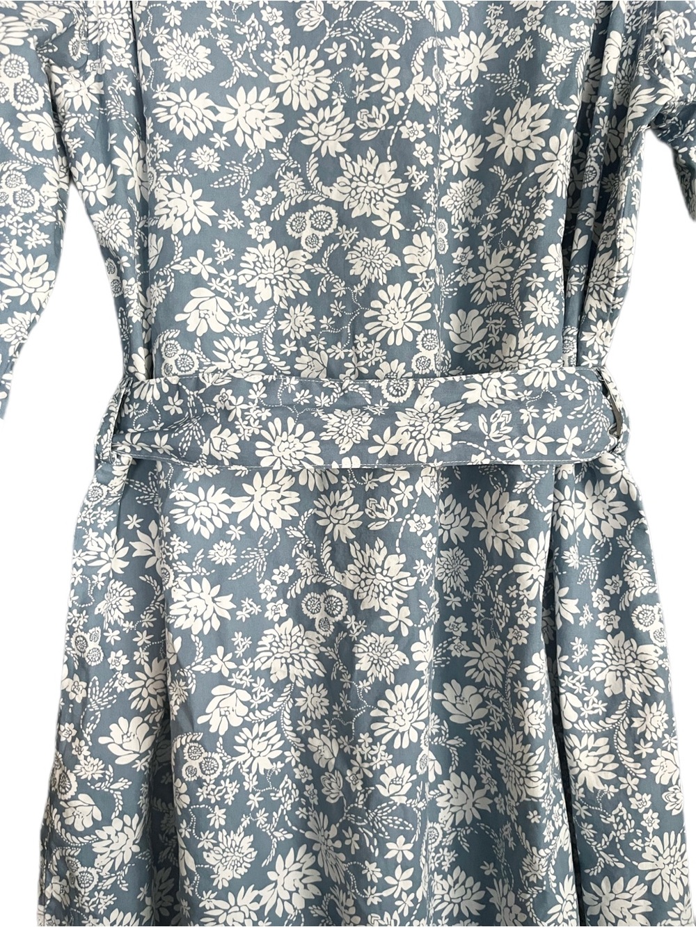 Blue Floral Belted Cottagecore Front Button Belted Shirt Dress Chaps Sixe XXL - Picture 6 of 16